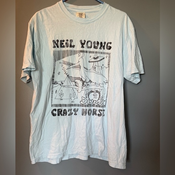Neil Young Men's Sz L Crazy Horse Vintage 100% Cotton Tee *Flaw* - Picture 1 of 5